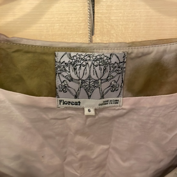 Floreat for Anthropologie Floral Embroidered Green Dress - Picture 9 of 14